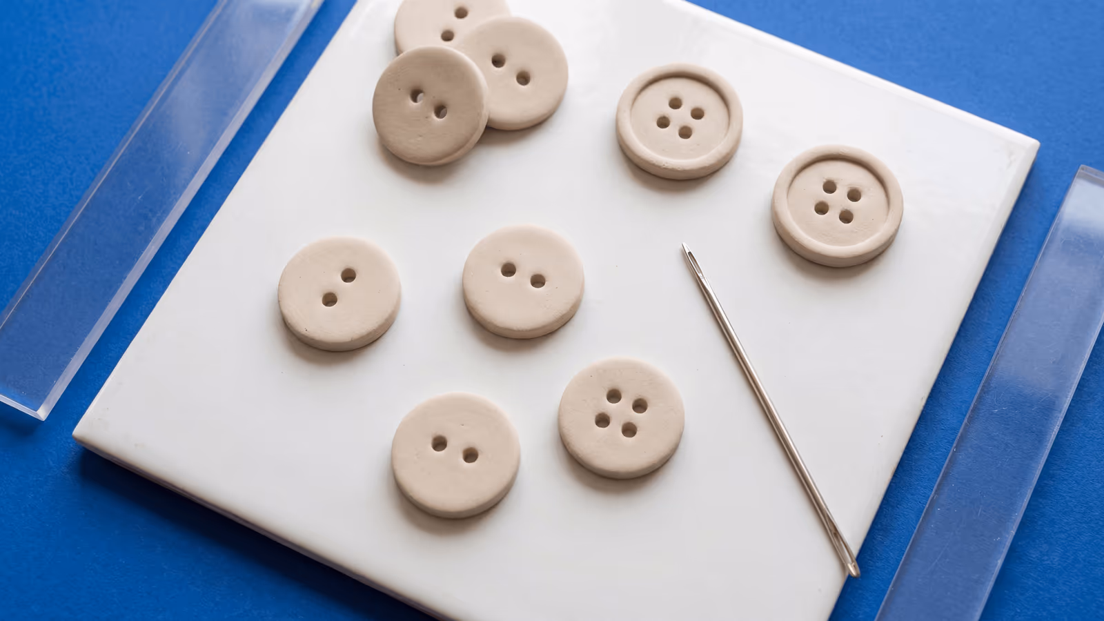 Polymer Clay Buttons: Hole Placement, Flat Baking, and Consistent Thickness