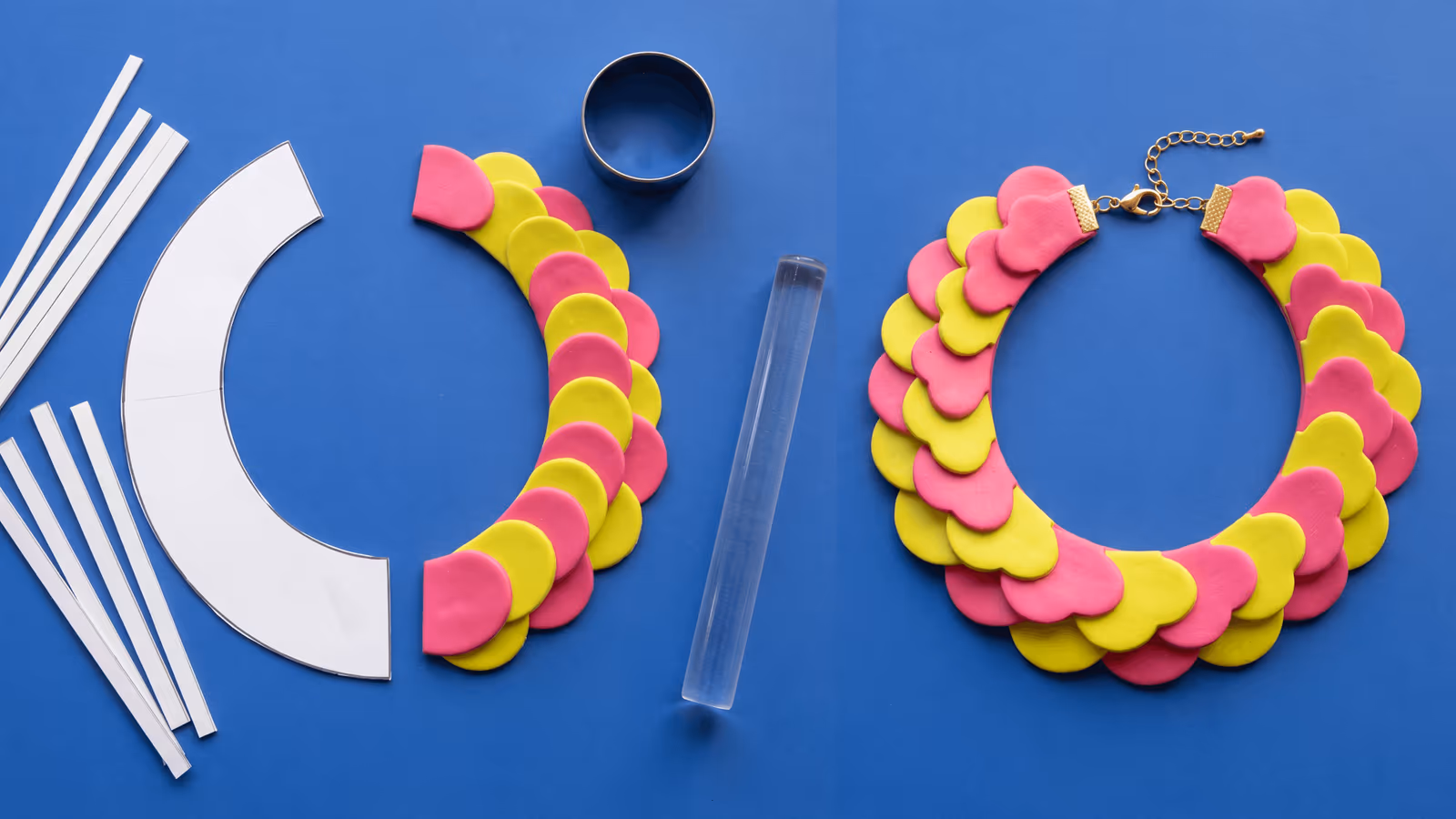 Polymer Clay Collar Necklaces, Bibs, Cuffs, and Curved Bases