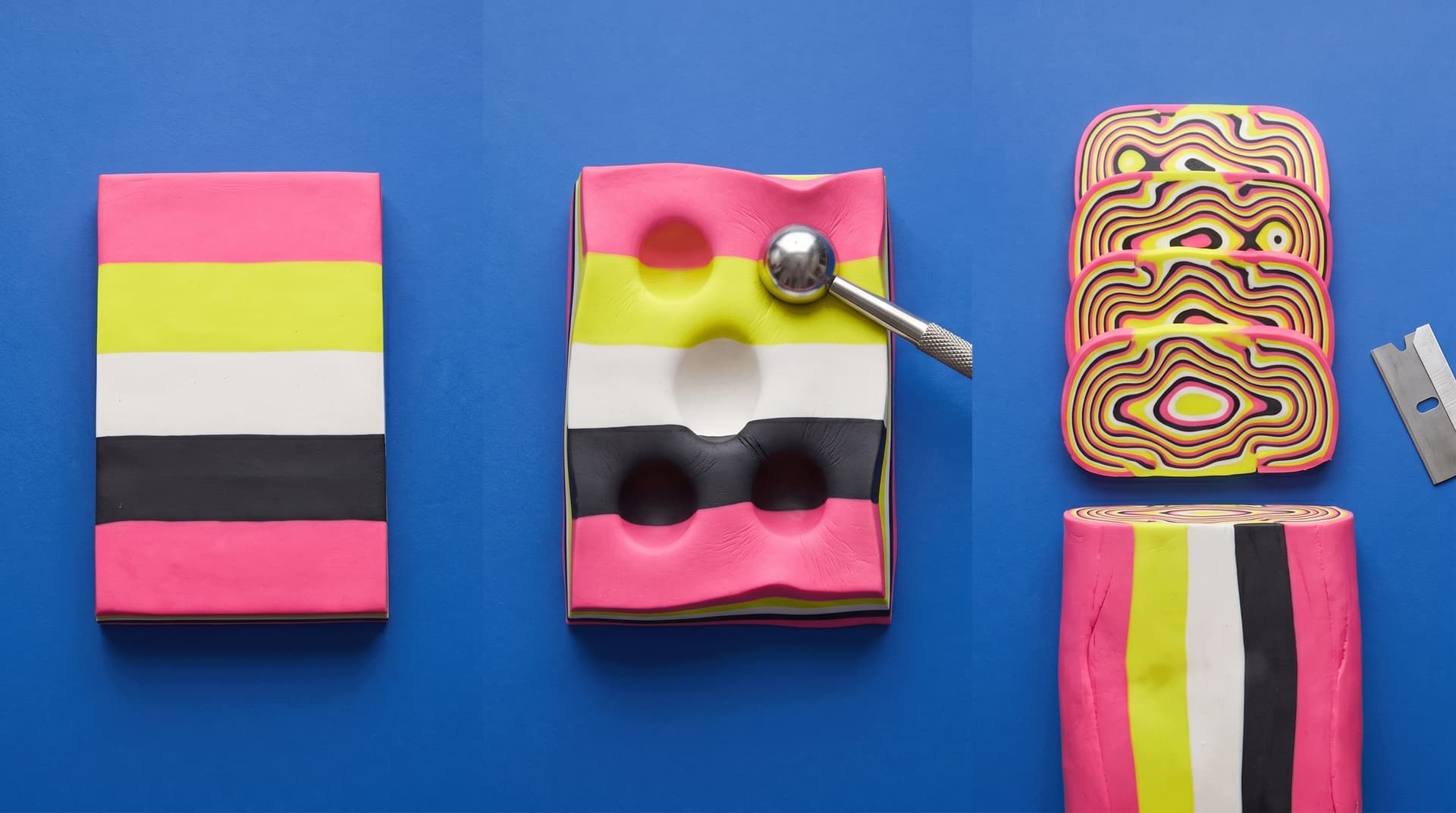 Polymer clay slab building reference image