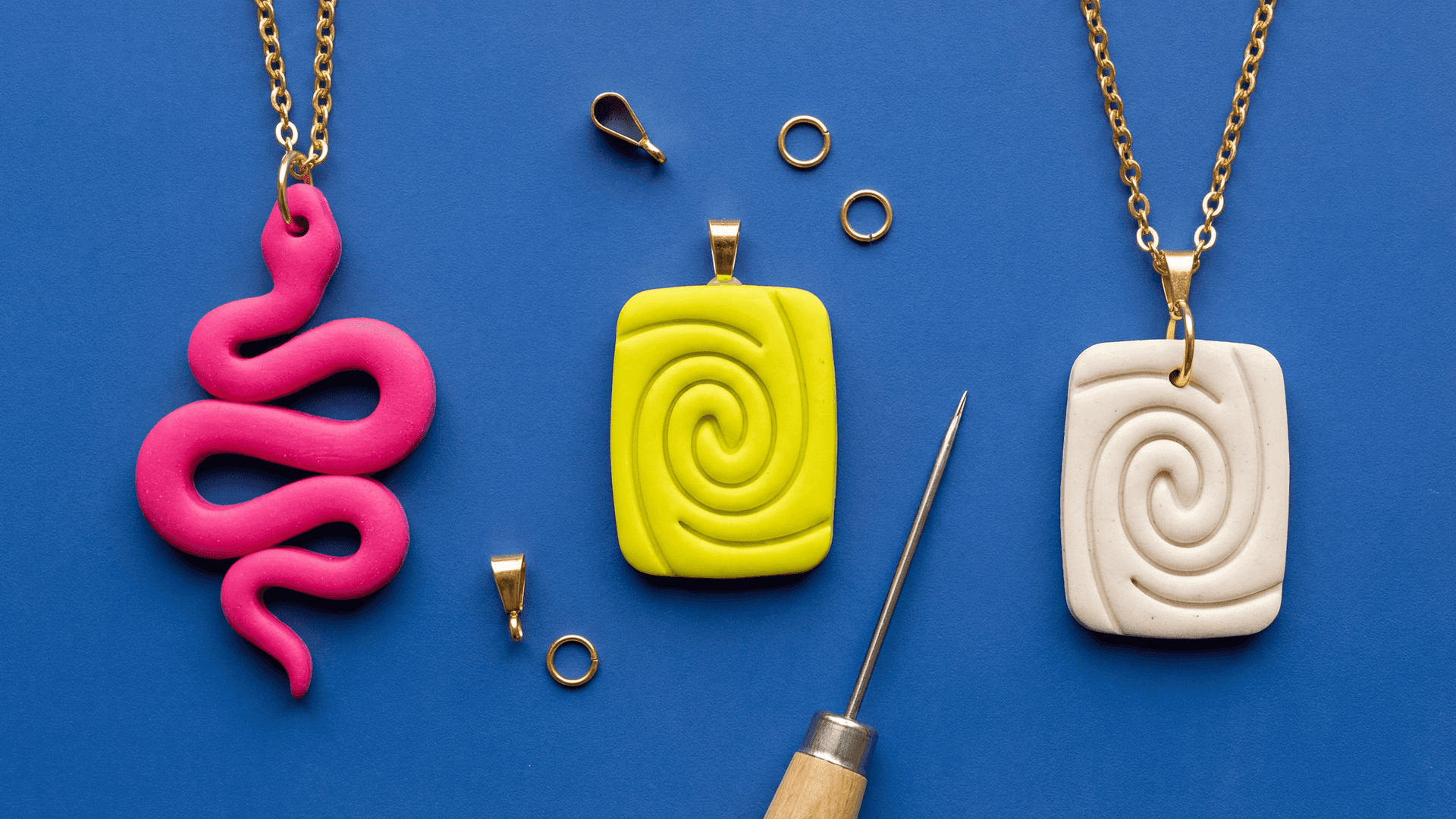 Polymer clay jump rings reference image