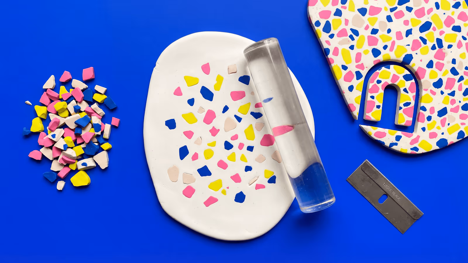 Polymer Clay Terrazzo Slabs, Chips, and Clean Cuts