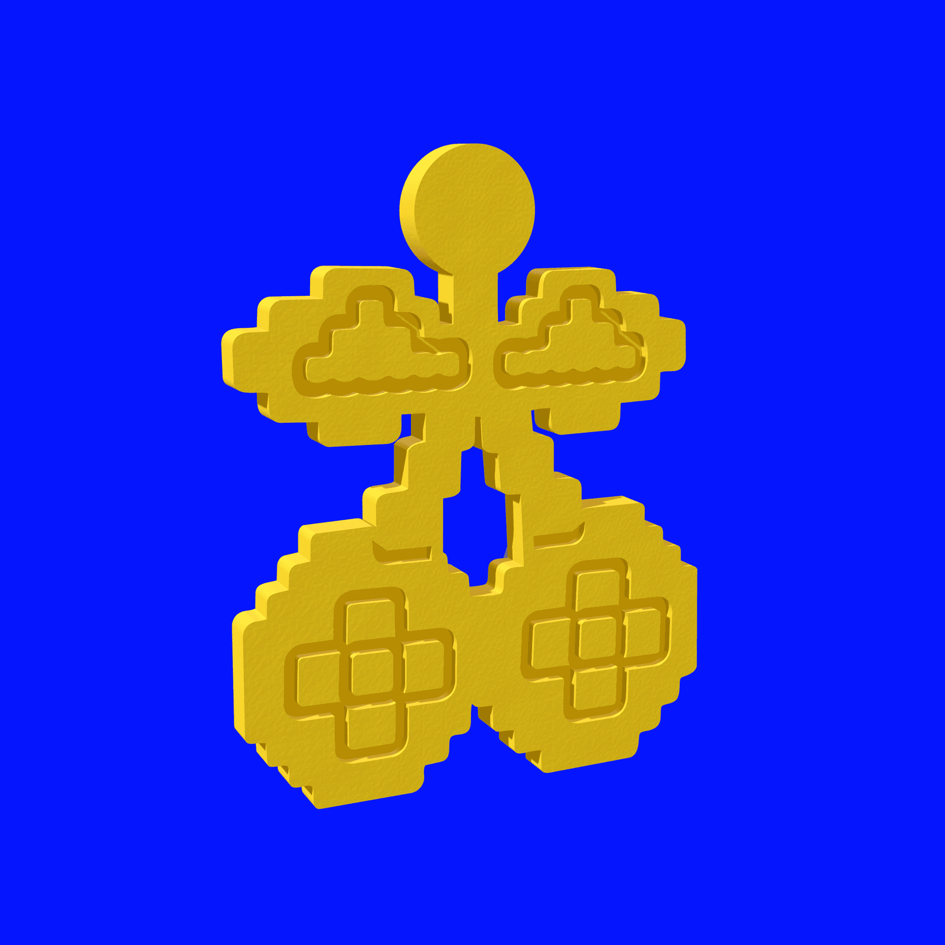 The relief cherry combines the outline and pressed detail in one piece.