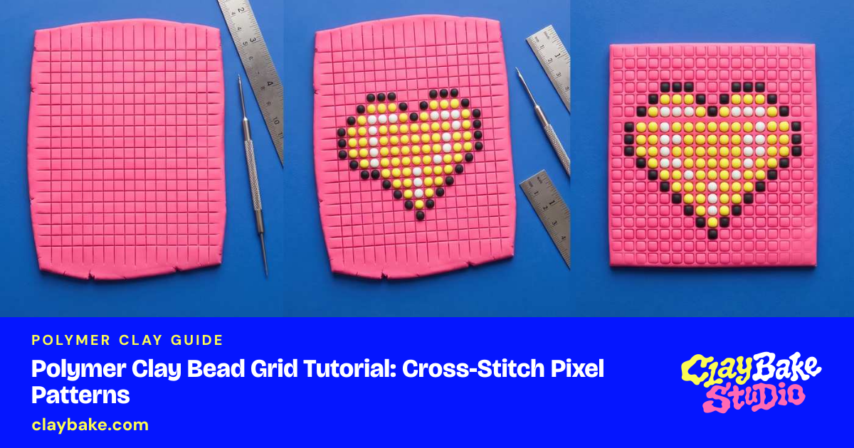 Polymer Clay Bead Grid Tutorial: Cross-Stitch Pixel Patterns