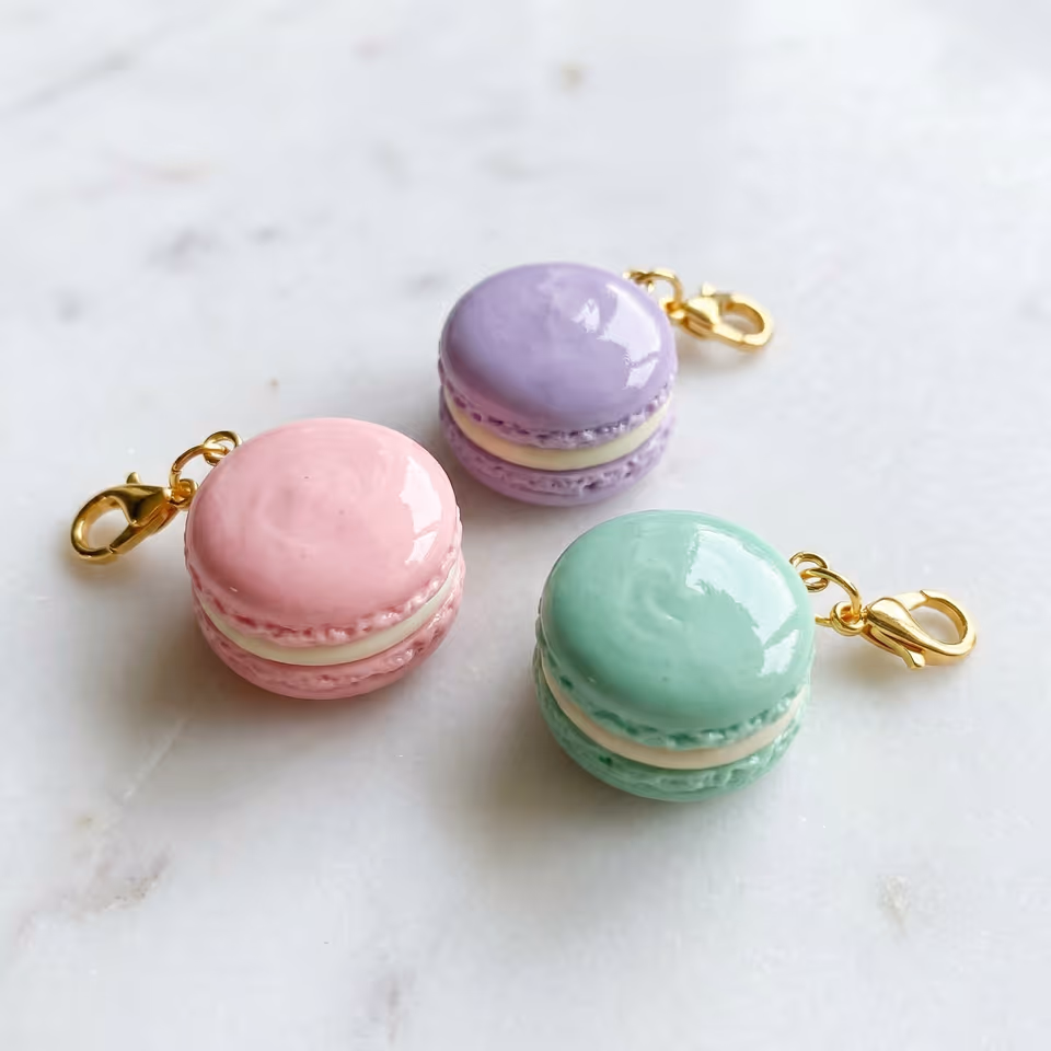 Pastel Macaron Charm Trio