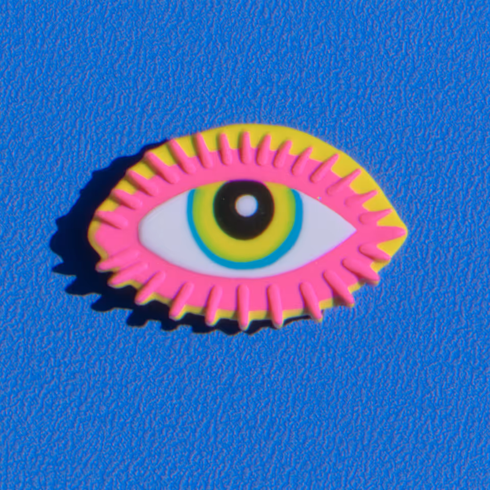 Neon Eye Brooch