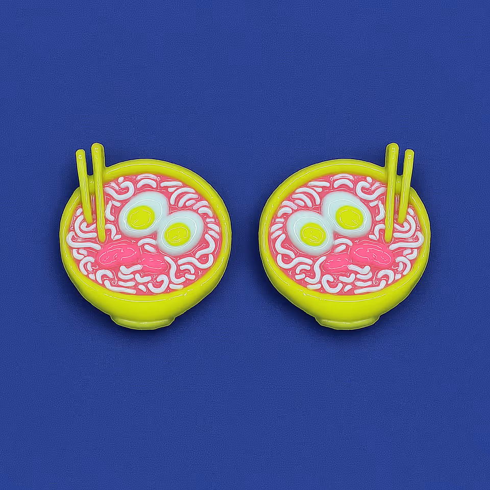 Mini Ramen Bowl Studs