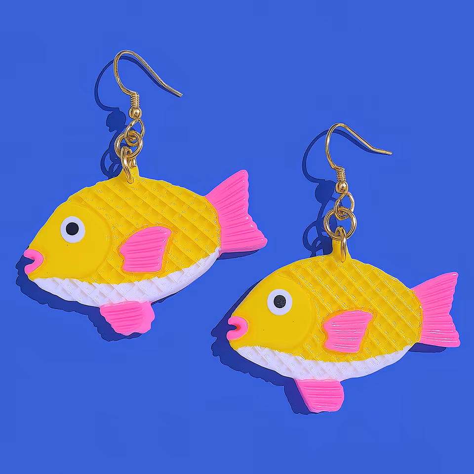 Taiyaki Fish Drop Earrings
