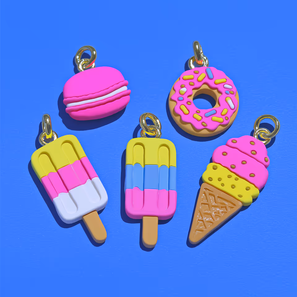 Five Sweet Treat Charms